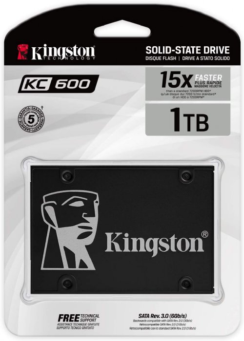 Kingston 1024GB SSD KC600 SATA3 2.5inch (SKC600/1024G) ...