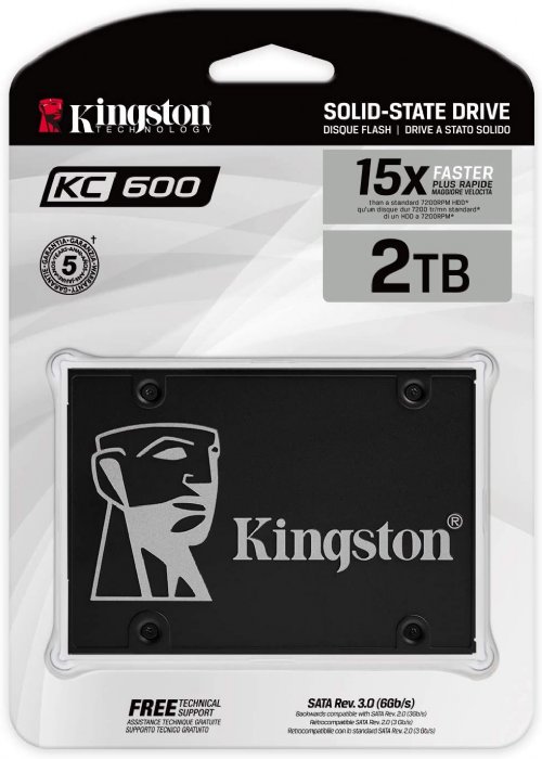 Kingston 2048G SSD KC600 SATA3 2.5inch (SKC600/2048G) ...