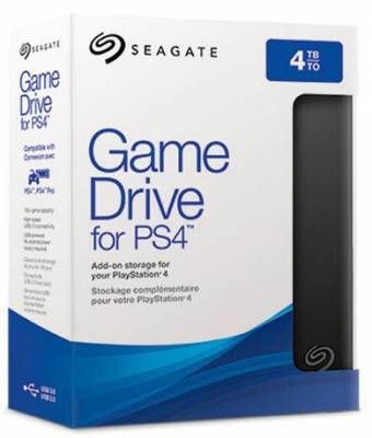 Seagate  4TB Game Drive for PS4, USB 3.0 Portable 2.5 Inch External Hard Drive for Playstation 4 - Black/Blue (STGD4000400) ...
