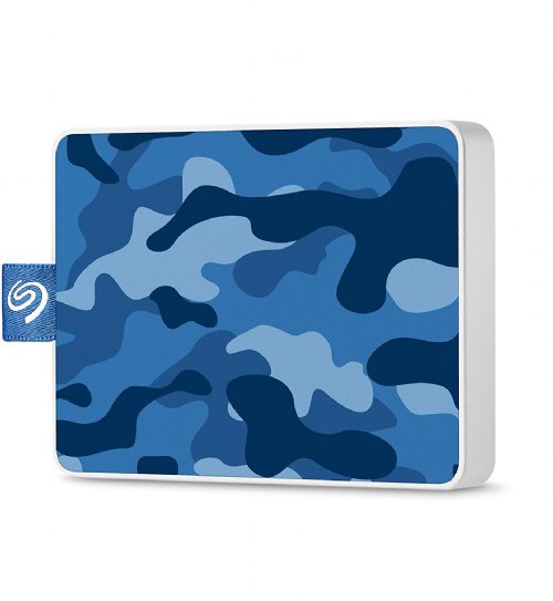 Seagate Seagate One Touch SSD 500GB External Solid State Drive Portable â€“ Camo Blue, USB 3.0 for PC Laptop and Mac (STJE500406) ...