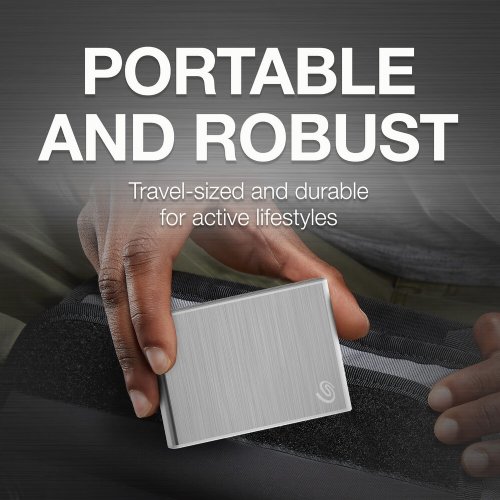 Seagate One Touch SSD 500GB External SSD Portable Silver, speeds up to 1030MB/s, with Android App, 1yr Mylio Create, 4mo Adobe Creative Cloud Photography plan...