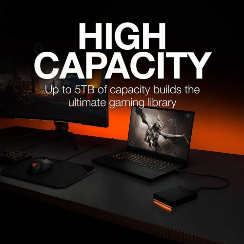Seagate FireCuda Gaming Hard Drive External Hard Drive 2TB - USB 3.2 Gen 1, RGB LED lighting for PC and Mac with Rescue Services...(STKL2000400)