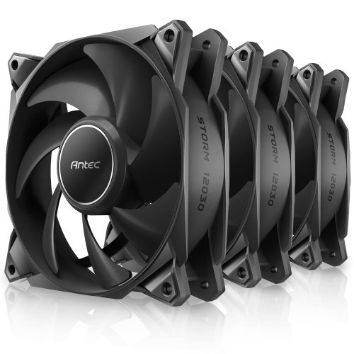 Antec 30mm Thickness Fans, 120mm x 30mm Case Fans, Storm T3, PWM PC Fans, 120mm Fan, Premium High-Performance Case Fans, 4-pin PWM Connector, Computer Fans...