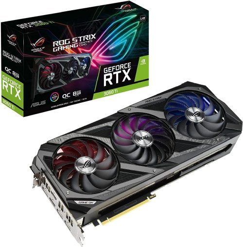 ASUS ROG Strix NVIDIA GeForce RTX 3060 Ti V2 OC Edition Gaming Graphics Card (PCIe 4.0, 8GB GDDR6, LHR, HDMI 2.1, DisplayPort 1.4a, Axial-tech Fan Design, 2.9-slot...