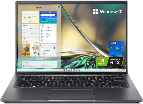 Acer Swift X 14in 2.2K IPS (2240 x 1400) Notebook, Intel Core i7-1260P, 16GB, 512GB PCIe NVMe, , Nvidia GeForce RTX 3050 Ti 4GB GDDR6 VRAM, 802.11a/b/g/n/ac/ax,...
