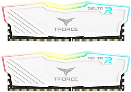 T-FORCE Delta RGB Series (Dual Channel RGB module) 8GB x 2 DDR4-3200 (PC4-25600) 16-18-18-38 1.35V White HS with RGB LED (MPN: TF4D416G3200HC16CDC01) ...