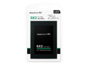 TEAMGROUP 256GB 2.5IN GX2 SSD (2.5INSATA III) READ:500MB/s WRITE:400MB/s (T253X2256G0C101) ...