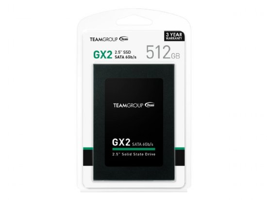 TEAMGROUP 512GB 2.5IN GX2 SSD (2.5INSATA III) READ:530MB/s WRITE:430MB/s (T253X2512G0C101) ...