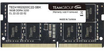 TeamGroup Elite 16GB 260-Pin DDR4 SO-DIMM DDR4 3200 (PC4 25600) Laptop Memory Model (TED416G3200C22-S01) ...