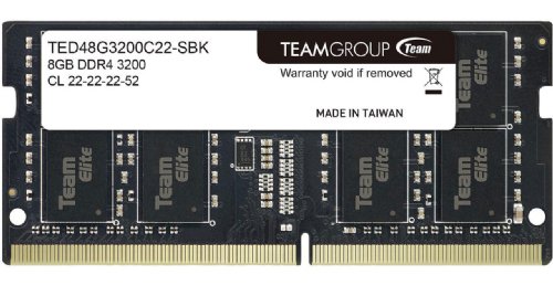 TeamGroup Elite 8GB 260-Pin DDR4 SO-DIMM DDR4 3200 (PC4 25600) Laptop Memory Model (TED48G3200C22-S01) ...