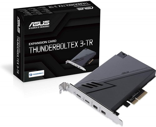 ASUS ThunderboltEX 3-TR Expansion Card for Z490 (Intel 10th Gen CPUs)motherboard (PCIe 3.0 x4 interface, 2 x Thunderbolt 3 USB Type-C ports with 100w USB q ...