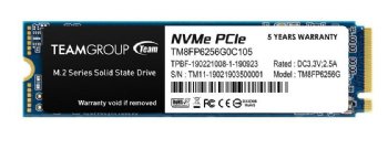 TEAMGROUP 256GB MP33 M.2 PCI-e Gen3.0 x4 with NVMe 1.3 -M key READ:1600MB/s WRITE: 1000MB/s  (TM8FP6256G0C101) ...