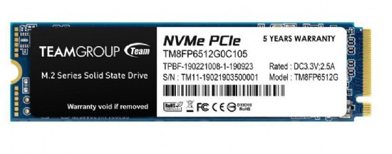 TEAMGROUP 512GB MP33 M.2 PCI-e Gen3.0 x4 with NVMe 1.3 -M key READ:1700MB/s WRITE: 1400MB/s (TM8FP6512G0C101) ...
