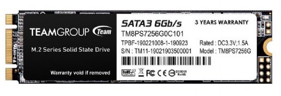 TEAMGROUP 256GB MS30 (M.2 SSD SATAIII) READ:500MB/s WRITE:400MB/s (TM8PS7256G0C101) ...