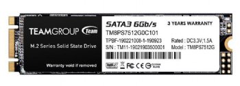 TEAMGROUP 512GB MS30 (M.2 SSD SATAIII) READ:530MB/s WRITE:430MB/s (TM8PS7512G0C101) ...