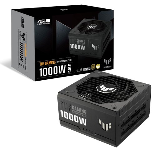 ASUS TUF GAMING 1000 W 80+ Gold Certification Full Modular Power Supply, Compatible with PCIe Gen 5.0 and ATX 3.0, PCB Coating, 135mm Dual Ball Bearing Fan...