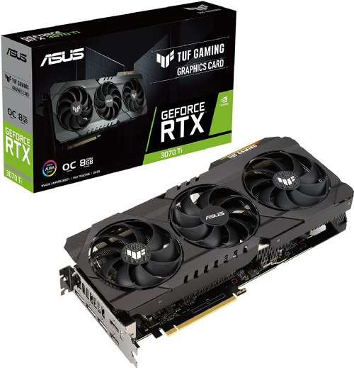 TUF Gaming Nvidia Geforce RTX 3070 TI OC V2 Graphics Card (PCIE 4.0, 8GB GDDR6X, HDMI 2.1, Displayport 1.4A, Dual Ball Fan Bearing, Military-Grade Certification...
