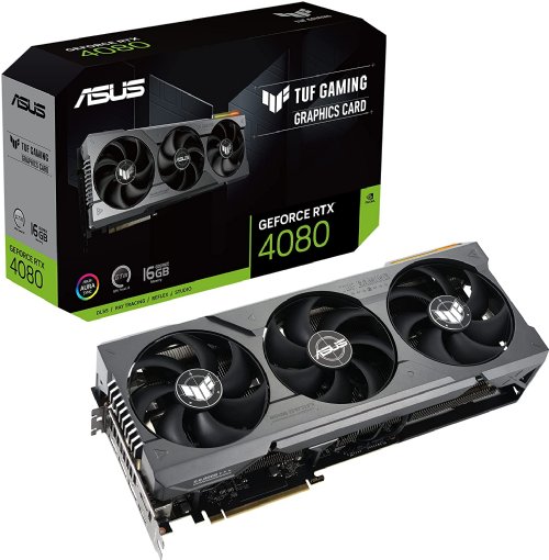 ASUS TUF Gaming NVIDIA GeForce RTX 4080 OC Edition Video Card (PCIe 4.0, 16GB GDDR6X, HDMI 2.1, DisplayPort 1.4a, GPU Tweak) TUF-RTX4080-O16G-GAMING