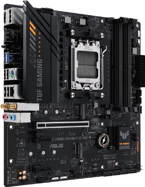 Asus TUF Gaming A620M-PLUS (WIFI ) AMD AM5 (RYZEN 7000) MICROATX Gaming MOTHERBOARD (DDR5, PCIE 4.0, 2XM.2 SlotS, 2.5GB ETHERNET, WI-FI 6, 2 X Displayport,...