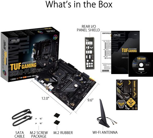 ASUS TUF GAMING B550-PLUS WiFi II AMD AM4 (3rd Gen Ryzen) ATX gaming motherboard (PCIe 4.0, WiFi 6, 2.5Gb LAN, BIOS FlashBack, USB 3.2 Gen 2, Addressable G...