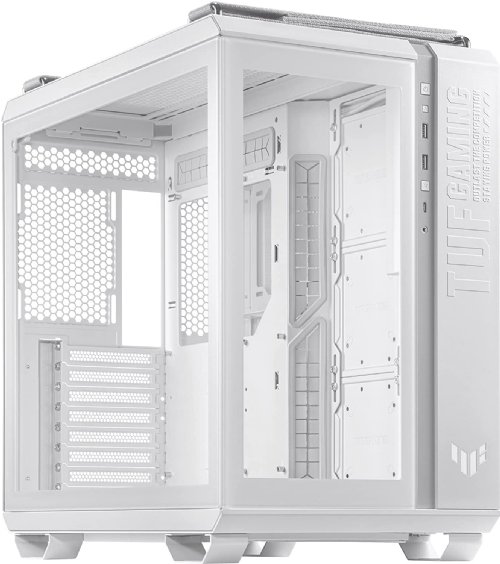 ASUS TUF Gaming GT502 White ATX Mid-Tower Computer Case with Front Panel RGB Button, USB 3.2 Type-C and 2x USB 3.0 Ports, 2- way Graphic Card Mounting...