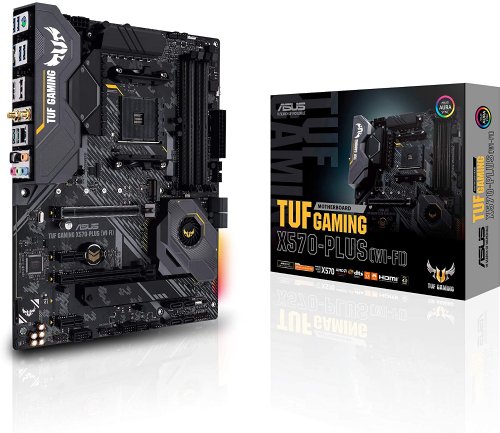 ASUS AM4 TUF Gaming X570-Plus (Wi-Fi) ATX motherboard with PCIe 4.0, dual M.2, 12+2 with Dr. MOS power stage, HDMI, DP, SATA 6Gb/s, USB 3.2 Gen 2 and Aura ...