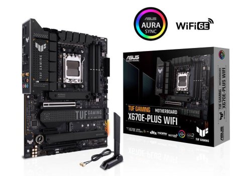 TUF Gaming X670E-PLUS WIFI 6E Socket AM5 (LGA 1718) Ryzen 7000 ATX gaming motherboard (16 power stages, PCIe 5.0, DDR5 memory, four M.2 slots...
