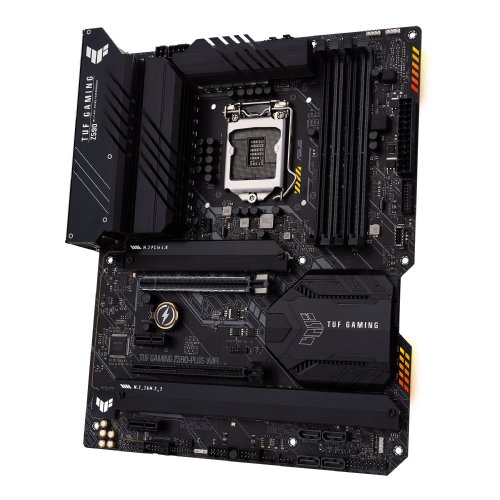 ASUS TUF Gaming Z590-Plus, LGA 1200 (Intel 11th/10th Gen) ATX gaming motherboard (PCIe 4.0, 3xM.2/NVMe SSD, 14+2 power stages, USB 3.2 gen 1 front panel Ty...
