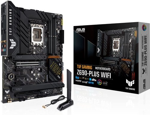ASUS TUF Gaming Z690-Plus WiFi LGA 1700 (Intel12th&13th Gen) ATX gaming motherboard, (PCIe 5.0, DDR5,4xM.2/NVMe SSD,14+2 power stages,WiFi 6,Intel 2.5Gb LAN...