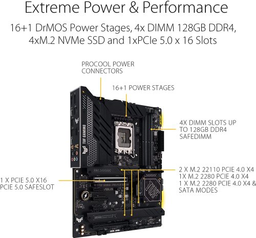 ASUS TUF Gaming Z790-PLUS WIFI 6E is Designed with Military-Grade Components (Latest 13th Gen. Intel Core Processors, Game-Ready Feature to Provide Unwavering Gaming Stability...