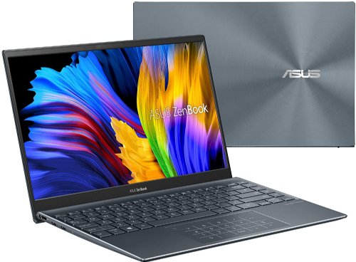 ASUS ZenBook Laptop, UM425QA-ES51, Pine Grey, AMD Ryzen 5 5600H 3.3GHz, 8GB LPDDR4X (on board), 512GB PCIe SSD, 14.0FHD (1920 x 1080), AMD Radeon Graphics...