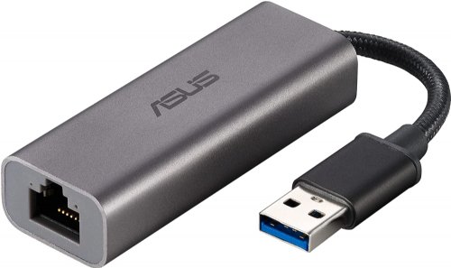 ASUS USB-C2500 2.5G Ethernet USB Adapter supports wired network connection Mac OS, Linux, Windows, backward compatible on 1G/100Mbps, ideal for gaming...