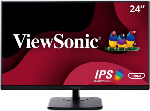 ViewsonicLCD Display - 24 Inch - 1920 x 1080 - 250 cd/m2 - 1,000:1 - 14 Ms - 3.5mm Audio In(1), 3.5mm Audio Out(1), VGA(1), HDMI 1.4(1), Display Port(1) (V ...