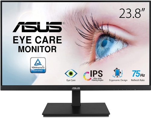 ASUS VA24DQSB Eye Care Monitor - 23.8 inch, Full HD, IPS, 75Hz, 178 / 178 , 0.2745mm, 250cd/m2, 1000:1, 16.7M, 5ms(GTG), DisplayPort 1.2 x 1, HDMI(v1.4) x 1, VGA x 1...