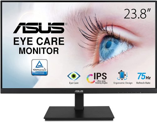 ASUS VA24DQSB Eye Care Monitor - 23.8 inch, Full HD, IPS, 75Hz, 178 / 178 , 0.2745mm, 250cd/m2, 1000:1, 16.7M, 5ms(GTG), DisplayPort 1.2 x 1, HDMI(v1.4) x 1, VGA x 1...
