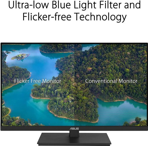 ASUS 23.8" 1080P Docking Monitor, Full HD, IPS, 75HZ, Adaptive-Sync, Speakers, Eye Care, Low Blue Light, Flicker Free, USB-C, RJ45, HDMI, Frameless, Height Adjustment...