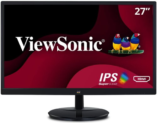 ViewSonic VA2759-SMH 27 Inch IPS 1080p Frameless LED Monitor with HDMI and VGA Inputs, Black, 1920 x 1080, 250 cd/m2, 16.7M Color, 5ms, 1000:1, 3 years War ...