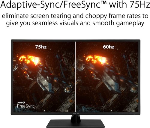 ASUS 31.5" 1080P Monitor (VA329HE) - Full HD, IPS, 75Hz, Adaptive-Sync, Eye Care, Low Blue Light, Flicker Free, HDMI, VGA, Wall Mountable, Tilt Adjustable, Black...