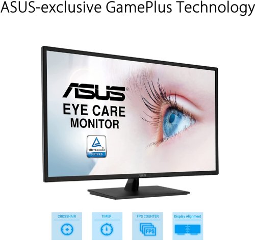 ASUS 31.5" 1080P Monitor (VA329HE) - Full HD, IPS, 75Hz, Adaptive-Sync, Eye Care, Low Blue Light, Flicker Free, HDMI, VGA, Wall Mountable, Tilt Adjustable, Black...