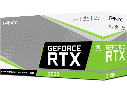 PNY NVIDIA GeForce RTX 3050 VERTO Dual Fan Edition Graphics Card, 2560 CUDA Cores, 8GB of GDDR6 VRAM, 128-Bit Memory Interface, 7680 x 4320 Max Digital Resolution...