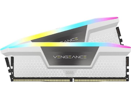Corsair Vengance XMP 3.0, DDR5 6000MHz 32GB 2x16GB DIMM, Unbuffered, 40-40-40-77,  White Heatspreader, RGB LED, 1.35V...