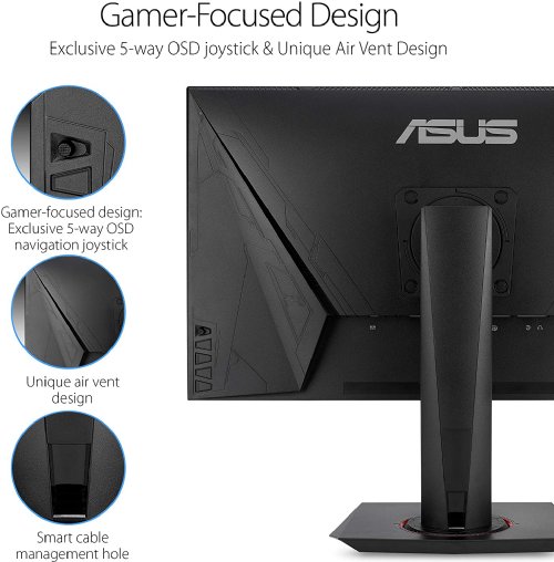 ASUS VG278QR 27" Gaming Monitor 165Hz Full HD (1920 x 1080) 0.5ms G-SYNC Eye Care DisplayPort HDMI DVI, 3 Year Warranty with ARR...