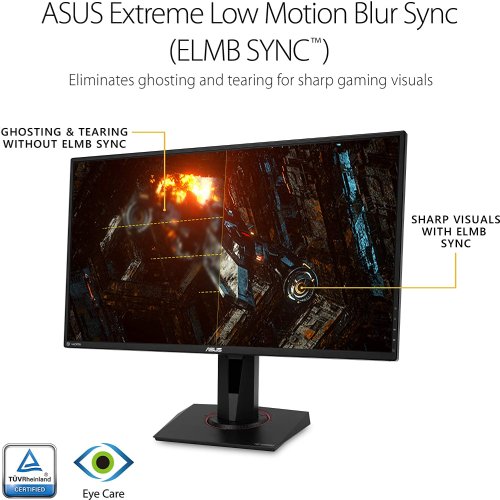 ASUS TUF Gaming 27 1440P HDR Gaming Monitor (VG27AQ) - QHD (2560 x 1440), 165Hz (Supports 144Hz), 1ms, Extreme Low Motion Blur, Speaker, G-SYNC Compatible...