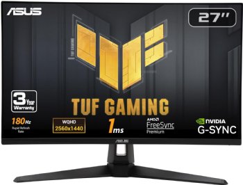 ASUS TUF Gaming 27 1440P HDR Monitor, QHD (2560 x 1440), 180Hz, 1ms, Fast IPS, 130% sRGB, Extreme Low Motion Blur Sync, Speakers, Freesync Premium, G-SYNC Compatible ...