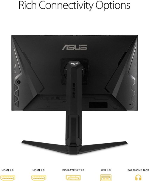 ASUS TUF Gaming VG279QL1A 27 HDR Gaming Monitor, 1080P Full HD, 165Hz (Supports 144Hz), IPS, 1ms, FreeSync Premium, DisplayHDR 400, Extreme Low Motion Blur...