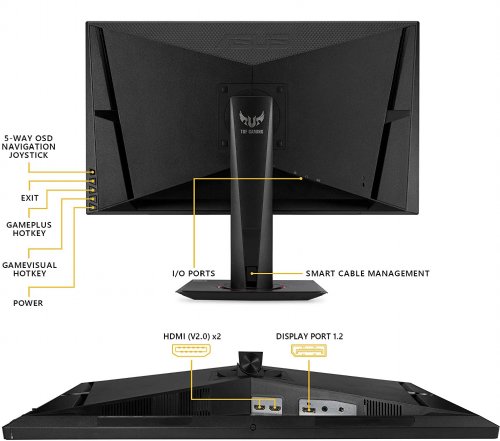 ASUS TUF Gaming 27 1440P HDR Gaming Monitor (VG27AQ) - QHD (2560 x 1440), 165Hz (Supports 144Hz), 1ms, Extreme Low Motion Blur, Speaker, G-SYNC Compatible...