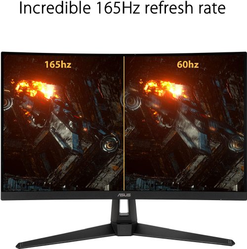 ASUS TUF Gaming  27" 165Hz (Supports 144Hz) Curved Monitor (VG27VH1B). 1080P Full HD, , Extreme Low Motion Blur, Adaptive-sync, FreeSync Premium, 1ms, Eye Care... 