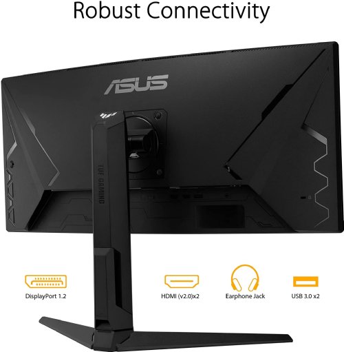 ASUS TUF Gaming 30" 21:9 1080P Ultrawide Curved HDR Monitor (VG30VQL1A),  WFHD (2560 x 1080), 200Hz (Supports 144Hz), 1ms, FreeSync Premium, Eye Care, DisplayPort...