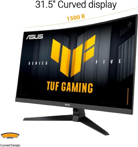 TUF Gaming 31.5in 1080P Curved HDR Monitor - Full HD, 1500R, 250Hz, 0.5ms, Extreme Low Motion Blur Sync, FreeSync Premium, 120% sRGB, DisplayWidget Center ...