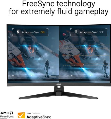 TUF Gaming 31.5in 1080P Curved HDR Monitor - Full HD, 1500R, 250Hz, 0.5ms, Extreme Low Motion Blur Sync, FreeSync Premium, 120% sRGB, DisplayWidget Center ...